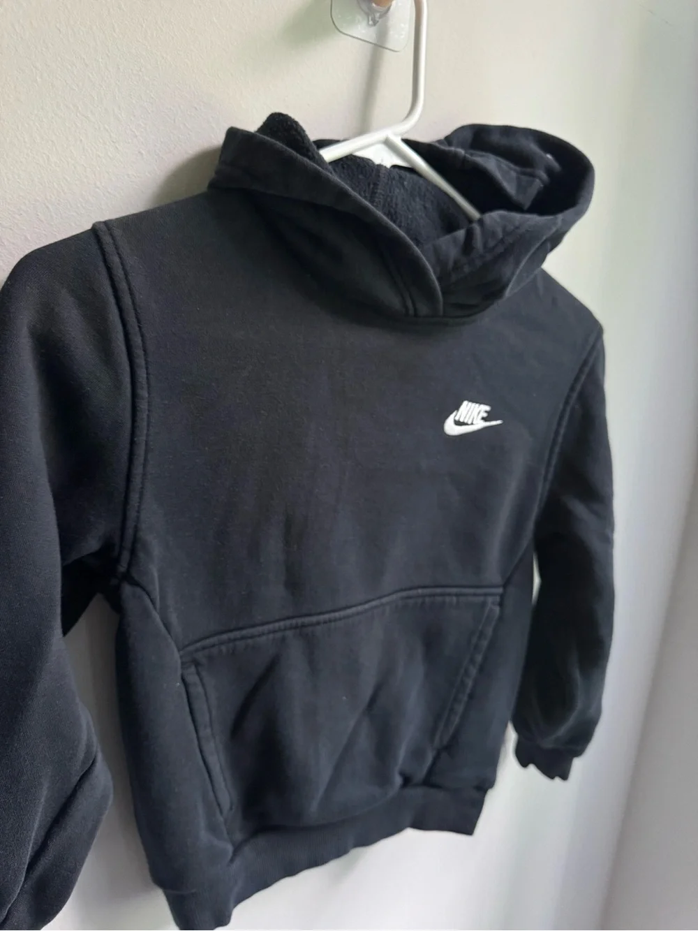 Nike Black Kids Pullover Hoodie with White Logo Back2School